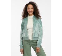 Sweatjacke RAGWEAR "DORON VELVET", Damen, Gr. XXL, dusty grün, Samt, Obermaterial: 94% Polyester, 6% Elasthan, gemustert, normal, Rundhals, Sweatjacken Sweatjacke, weiche Samt Optik (91184134-XXL) dus