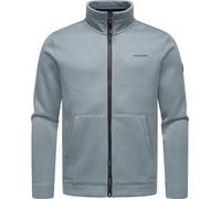 Ragwear Herren Übergangsjacke Strickjacke Zipper in Sweat-Optik leichte Jacke aus Feinstrick mit Reißverschluss Fabbian Collar Grey Gr. XXL