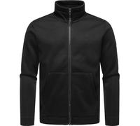 Sweatjacke RAGWEAR "Fabbian Collar", Herren, Gr. XXL (56), schwarz, Rippware, Material: 100% Polyester; Futter: 100% Polyester, Basic, gerade hüftbedeckend, hoch geschlossener Ausschnitt, Ärmel ohne Ä