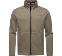 Sweatjacke RAGWEAR "Fabbian Collar", Herren, Gr. XXXL (58), braun, Rippware, Material: 100% Polyester; Futter: 100% Polyester, Basic, gerade hüftbedeckend, hoch geschlossener Ausschnitt, Ärmel ohne Är