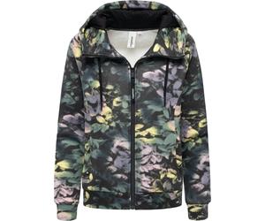 Sweatjacke RAGWEAR "Fllawia Print", Damen, Gr. M (38), bunt, 70% Baumwolle, 30% Polyester, gerade hüftbedeckend, hoch geschlossener Ausschnitt, eng Rippstrickbündchen, Sweatjacken Sweatjacke, modische