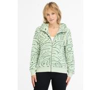 Sweatjacke RAGWEAR "FLLAWIA PRINT", Damen, Gr. XL (42), grün (light mint), Sweatware, Obermaterial: 70% Baumwolle, 30% Polyester, bedruckt, regular fit hüftbedeckend, ohne Ausschnitt, Rippbündchen, Sw