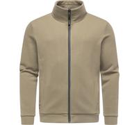 Sweatjacke RAGWEAR "Jettrys", Herren, Gr. S (48), beige (gelbgrün), Material: 70% Baumwolle, 30% Polyester, Basic, gerade hüftbedeckend, hoch geschlossener Ausschnitt, Ärmel ohne Ärmelschlitz Bündchen