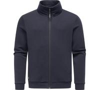 Sweatjacke RAGWEAR "Jettrys", Herren, Gr. S (48), blau (navy), Material: 70% Baumwolle, 30% Polyester, Basic, gerade hüftbedeckend, hoch geschlossener Ausschnitt, Ärmel ohne Ärmelschlitz Bündchen, Swe