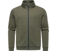 Sweatjacke RAGWEAR "Jettrys", Herren, Gr. XXL (56), olivgrün, Material: 70% Baumwolle, 30% Polyester, Basic, gerade hüftbedeckend, hoch geschlossener Ausschnitt, Ärmel ohne Ärmelschlitz Bündchen, Swea