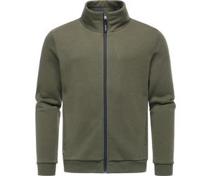 Sweatjacke RAGWEAR "Jettrys", Herren, Gr. XXL (56), olivgrün, Material: 70% Baumwolle, 30% Polyester, Basic, gerade hüftbedeckend, hoch geschlossener Ausschnitt, Ärmel ohne Ärmelschlitz Bündchen, Swea
