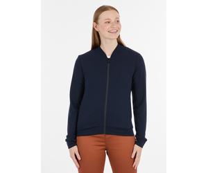 Sweatjacke RAGWEAR "KENIANE", Damen, Gr. XL, blau (navy), Sweatware, Obermaterial: 67% Polyester, 28% Viskose, 5% Elasthan, unifarben, figurumspielend hüftlang, Rundhals, Bündchen, Sweatjacken Sweatja