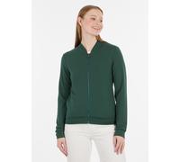 Sweatjacke RAGWEAR "KENIANE", Damen, Gr. XS, grün (pine grün), Sweatware, Obermaterial: 67% Polyester, 28% Viskose, 5% Elasthan, unifarben, figurumspielend hüftlang, Rundhals, Bündchen, Sweatjacken Sw