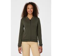 Sweatjacke RAGWEAR "KENIANE", Damen, Gr. XXL, schwarz olive, Sweatware, Obermaterial: 67% Polyester, 28% Viskose, 5% Elasthan, unifarben, normal, Rundhals, Sweatjacken Sweatjacke, Unbrushed mit Viskos
