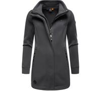 Sweatjacke RAGWEAR "Letrice Bonded" Gr. M (38), grau (dunkelgrau) Damen Sweatjacken Sweats Elegante Zip-Jacke mit hohem Kragen in Feinstrickoptik (63519437-M)
