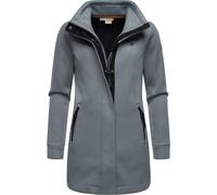 Übergangs Sweatmantel mit hohem Kragen "Letrice Bonded" Grey24 XL