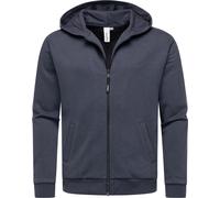 Sweatjacke RAGWEAR "Natten", Herren, Gr. S (48), grau (navy), Material: 70% Baumwolle, 30% Polyester, Basic, lässig geschnitten hüftbedeckend, hoch geschlossener Ausschnitt, Ärmel ohne Ärmelschlitz Bü