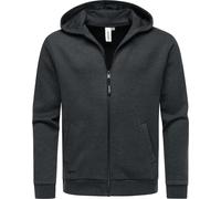 Ragwear Herren Sweatjacke Leichter Sommer Pullover Hoodie mit Kapuze Natten Dark Grey Gr. XL