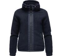 Sweatjacke RAGWEAR "Nordicka" Gr. XXL (44), blau (dunkelblau) Damen Sweatjacken Sportliche Kapuzenjacke mit Kunstleder-Elementen (21581622-XXL)