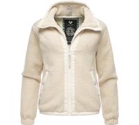 Sweatjacke RAGWEAR "Nordicka", Damen, Gr. XXXL(46), beige, Fleece, Obermaterial: 100% Polyester; Innenfutter: 100% Polyester, lässig geschnitten hüftlang, hoch geschlossener Ausschnitt, Ärmel ohne Ärm