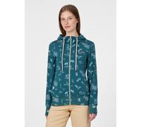 Sweatjacke RAGWEAR "PAYA PRINT", Damen, Gr. 3XL, ocean grün, Sweatware, Obermaterial: 48% Viskose, 47% Polyester, 5% Elasthan, bedruckt, normal, Rundhals, Sweatjacken Sweatjacke, Bestseller aus dünner