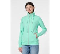 Sweatjacke RAGWEAR "RONETTE B", Damen, Gr. S, lagoon grün, Sweatware, Obermaterial: 95% Baumwolle, 5% Elasthan, unifarben, normal, Rundhals, Sweatjacken Sweatjacke, Dünne Baumwollmischung mit Marken-S