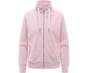 Sweatjacke RAGWEAR "Ronette Cordy", Damen, Gr. XS (34), rosa, Sweatware, Material: 76% Baumwolle, 20% Polyester, 4% Polyester, figurumspielend hüftbedeckend, hoch geschlossener Ausschnitt, Ärmel ohne