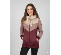 Sweatjacke RAGWEAR "TREGA ZIP O", Damen, Gr. XS, mauve, Sweatware, Obermaterial: 70% Baumwolle, 30% Polyester, meliert, figurbetont hüftlang, Rundhals, Rippbündchen, Sweatjacken Sweatjacke, im Colorbl