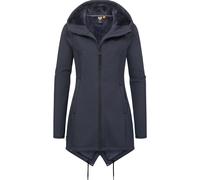Ragwear Damen Kurzmantel Softshellmantel mit super kuscheligem, warmem Fleece-Innenfutter Wingi YOUMODO Navy Gr. L