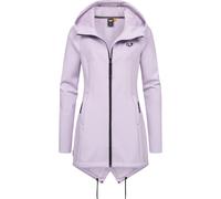 Sweatjacke RAGWEAR "Wingi", Damen, Gr. XL (42), lila (lavender), 95% Polyester, 5% Elasthan, tailliert ca. Mitte Oberschenkel, hoch geschlossener Ausschnitt, eng normaler Saum mit Daumenlöchern, Sweat