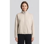 Sweatjacke RICHROYAL, Damen, Gr. L, weiß stone, Sweatware, Obermaterial: 45% Viskose, 44% Polyester, 11% Elasthan, normal, Sweatjacken Sweatjacke, Tunnelzug-Saum, Stehkragen, regular fit (17033614-L)