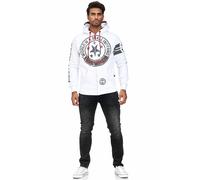 Sweatjacke RUSTY NEAL, Herren, Gr. S, weiß, 70% Baumwolle, 30% Polyester, bedruckt, normal, ohne Ausschnitt, Sweatjacken Sweatjacke, mit coolen Printmotiven (73334031-S) weiß