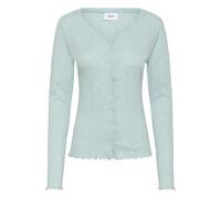 Sweatjacke SAINT TROPEZ "Jersey-Cardigan GruSZ", Damen, Gr. M, blau (ether melange), Obermaterial: 95% Baumwolle CO(Bio). 5% Polyester PES., Sweatjacken Sweatjacke (58126708-M) ether melange