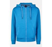 Sweatjacke SALZHAUT "Sweatjacke BREKER", Herren, Gr. 4XL, blau (ocean blau), Obermaterial: 55% Baumwolle CO. 45% Polyester PES., Sweatjacken Sweatjacke (51600919-4XL) ocean blau