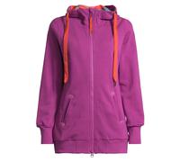 Sweatjacke SALZHAUT "Sweatjacke REFFEN", Damen, Gr. M, lila (plum), Obermaterial: 80% Baumwolle CO. 20% Polyester PES., Sweatjacken Sweatjacke (98343728-M) plum