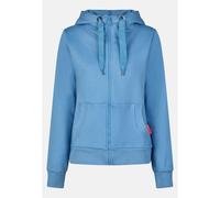 Sweatjacke SALZHAUT "Sweatjacke SÖÖTE", Damen, Gr. XS, blau (ice blau), Obermaterial: 55% Baumwolle CO. 45% Polyester PES., Sweatjacken Sweatjacke (78750618-XS) ice blau