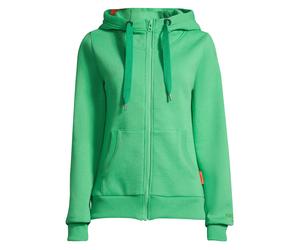 Sweatjacke SALZHAUT "Sweatjacke SÖÖTE", Damen, Gr. XS, grün (apple grün mel), Obermaterial: 55% Baumwolle CO. 45% Polyester PES., Sweatjacken Sweatjacke (93470541-XS) apple grün mel
