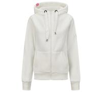 Sweatjacke SALZHAUT "Sweatjacke SÖÖTE JACKE", Damen, Gr. XS, weiß (sanftes weiß), Obermaterial: 55% Baumwolle CO. 45% Polyester PES., Sweatjacken Sweatjacke (36422248-XS) sanftes weiß