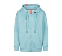 Sweatjacke SALZHAUT "Sweatjacke TOPE - UNI", Damen, Gr. M, blau (aqua), Obermaterial: 80% Baumwolle CO. 20% Polyester PES., Sweatjacken Sweatjacke (84557268-M) aqua