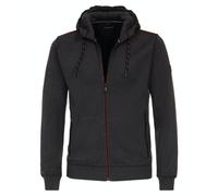 Casa Moda Herren Sweatjacke uni, schwarz, M Schwarzgrau