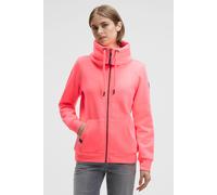 Sweatjacke SOCCX, Damen, Gr. 3XL, rosa (pink), Material: 65% Polyester, 35% Baumwolle, unifarben, regular fit normal, hoch geschlossener Ausschnitt, eingesetzt Rippbündchen, Sweatjacken Sweatjacke, mi
