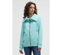 Sweatjacke SOCCX, Damen, Gr. S, new aqua, Material: 50% Baumwolle, 50% Polyester, unifarben, regular fit normal, hoch geschlossener Ausschnitt, eingesetzt Rippbündchen, Sweatjacken Sweatjacke, mit wei