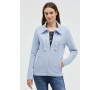Sweatjacke SOCCX, Damen, Gr. XL, cool blau, Material: 61% Baumwolle, 37% Polyester, 2% Elasthan, bedruckt, regular fit normal, hoch geschlossener Ausschnitt, eingesetzt Bündchen, Sweatjacken Sweatjack