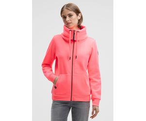 Sweatjacke SOCCX, Damen, Gr. XL, rosa (pink), Material: 65% Polyester, 35% Baumwolle, unifarben, regular fit normal, hoch geschlossener Ausschnitt, eingesetzt Rippbündchen, Sweatjacken Sweatjacke, mit