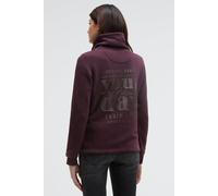 Sweatjacke SOCCX, Damen, Gr. XXL, night plum, Material: 72% Baumwolle, 28% Polyester, bedruckt, regular fit normal, eingesetzt Rippbündchen, Sweatjacken Sweatjacke, mit Bindeband am Saum (70108326-XXL