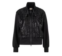 Sweatjacke SPORTALM KITZBÜHEL, Damen, Gr. 40, schwarz, Sweatware, Obermaterial: 100% Polyester, unifarben, regular fit hüftlang, Rundhals, eingesetzt angesetztes Bündchen, Sweatjacken Sweatjacke, mit