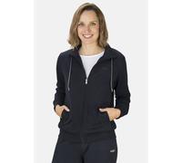 Sweatjacke STOOKER WOMEN "JANE mit Stehkragen Sweatjacke", Damen, Gr. 40/42, blau (navy), angeraute Sweatware, 70% Polyester, 27% Baumwolle, 3% Elasthan, regular fit, Sweatjacken Sweatjacke, Sweatjack