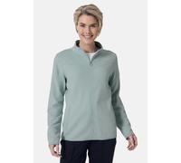 Sweatjacke STOOKER WOMEN "JANE mit Stehkragen Sweatjacke", Damen, Gr. 40/42, grün (blau surf), angeraute Sweatware, 60% Baumwolle, 40% Polyester, regular fit, ohne Ausschnitt, Sweatjacken Sweatjacke,