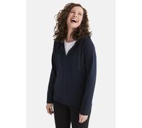 Sweatjacke STOOKER WOMEN "JOANE mit Kapuze Strickfleecejacke", Damen, Gr. 40/42, blau (navy), angeraute Sweatware, 60% Baumwolle, 40% Polyester, slim fit, ohne Ausschnitt, Sweatjacken Sweatjacke, Swea