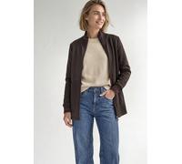 Sweatjacke STREET ONE, Damen, Gr. 34, braun (schwarz coffee), Sweatjacken Sweatjacke, mit Strick-Detail (31696536-34) schwarz coffee