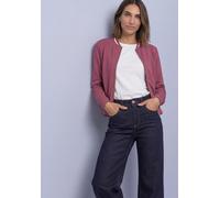 Sweatjacke STREET ONE, Damen, Gr. 38, schwarz clouded blush, Sweatware, Obermaterial: 46% Modal, 46% Polyester, 8% Elasthan, unifarben, normal hüftbedeckend, Rundhals, elastischer Bund, Sweatjacken Sw