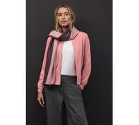 Sweatjacke STREET ONE, Damen, Gr. 40, powder pink, Sweatware, Obermaterial: 71% Polyester, 26% Viskose, 3% Elasthan, unifarben, lässig geschnitten hüftbedeckend, Rundhals, Flachstrickbündchen, Sweatja