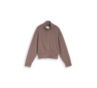 Sweatjacke TOM TAILOR, Damen, Gr. 164, rusty braun, Sweatware, Obermaterial: 100% Baumwolle, unifarben, regular fit normal, ohne Ausschnitt, elastischer Bund, Sweatjacken Sweatjacke, mit Stehkragen (4