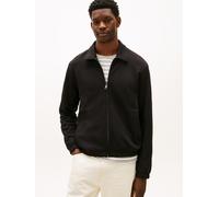 Sweatjacke TOMMY HILFIGER "ESSENTIAL TERRY IVY", Herren, Gr. L, schwarz, Sweatware, Obermaterial: 100% Baumwolle, regular fit normal, Rippbündchen, Sweatjacken Sweatjacke (89628600-L) schwarz