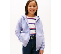 Sweatjacke TOMMY HILFIGER, Jungen, Gr. 16 (176), periwinkle dusk, Sweatware, Obermaterial: 80% Baumwolle, 20% Polyester, unifarben, regular fit normal, Rundhals, eingesetzt angesetztes Bündchen, Sweat